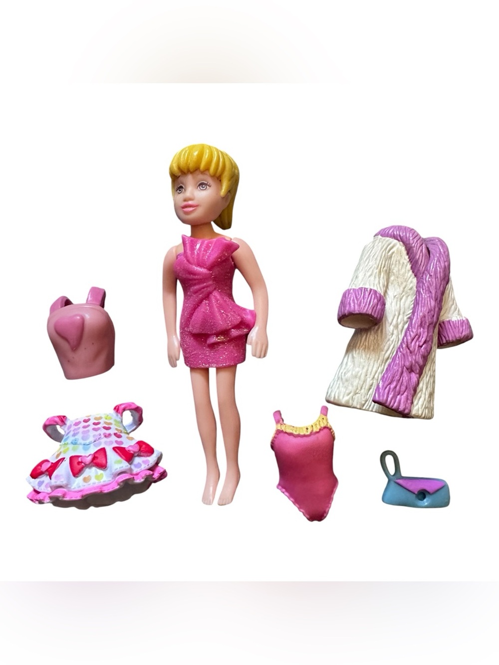 Polly Pocket 3.75” Doll and Accessories Early 2000 Vintage